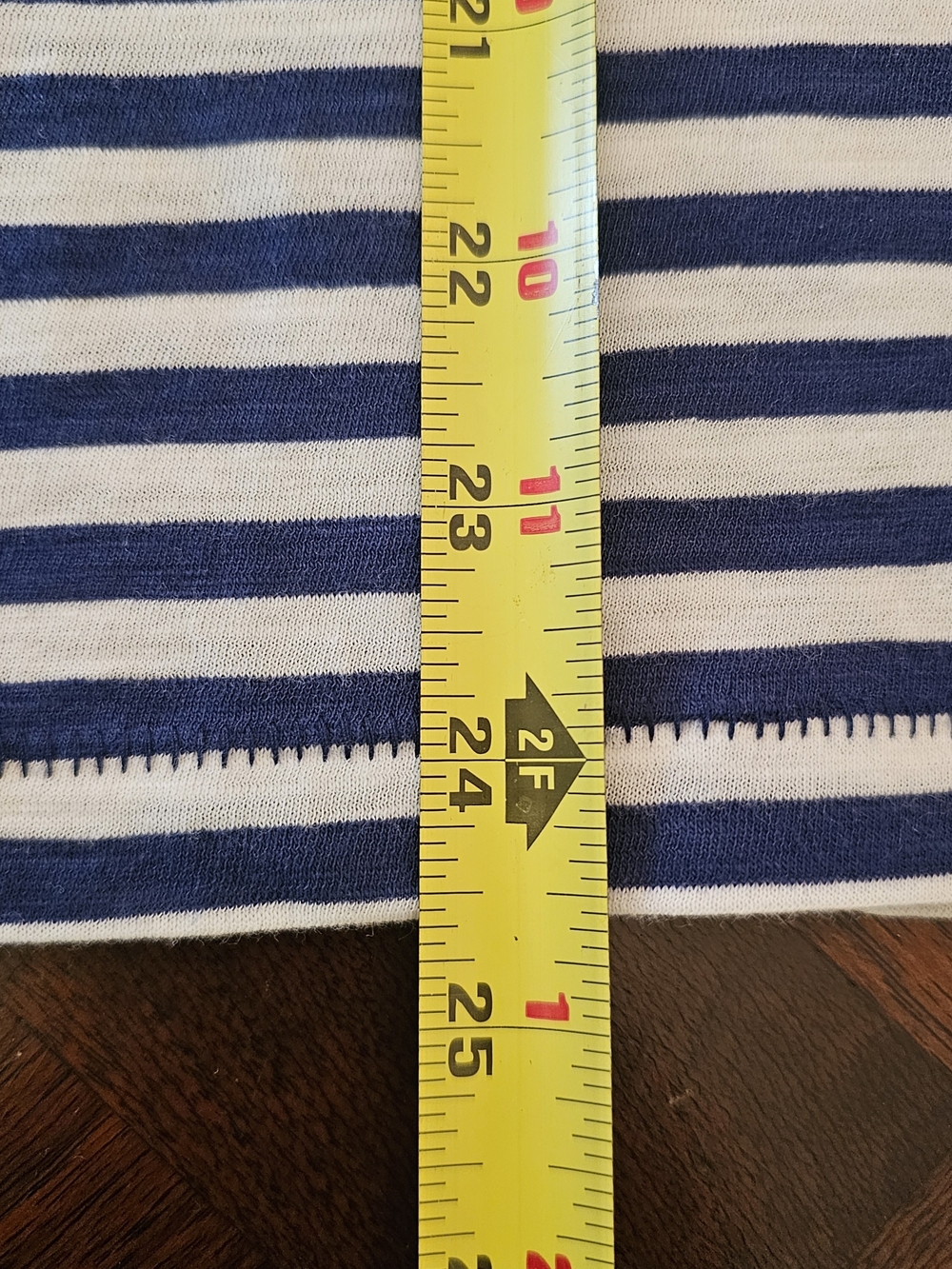J. Crew New Vintage Cotton Striped Crewneck T-Shirt Navy White XS - Picture 2 of 7
